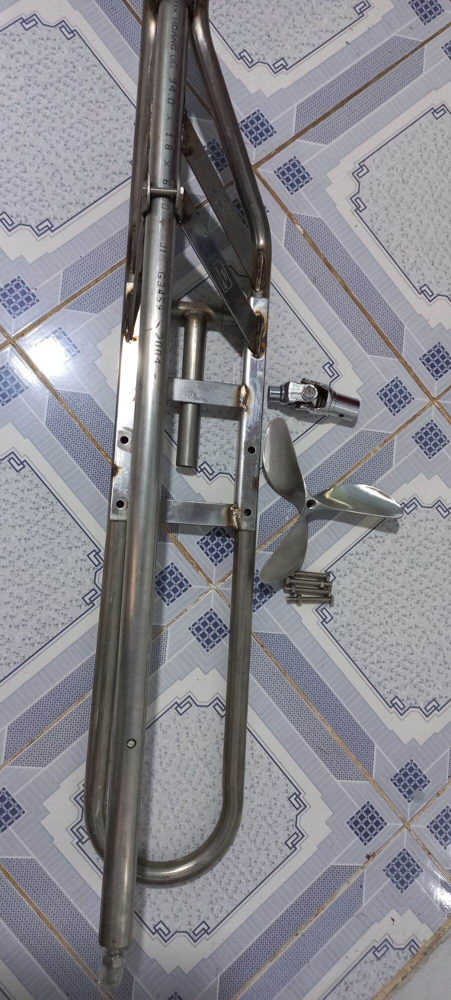 Bộ combo dàn láp inox quắn dây +chân vịt inox cốt xéo lh 0975880350