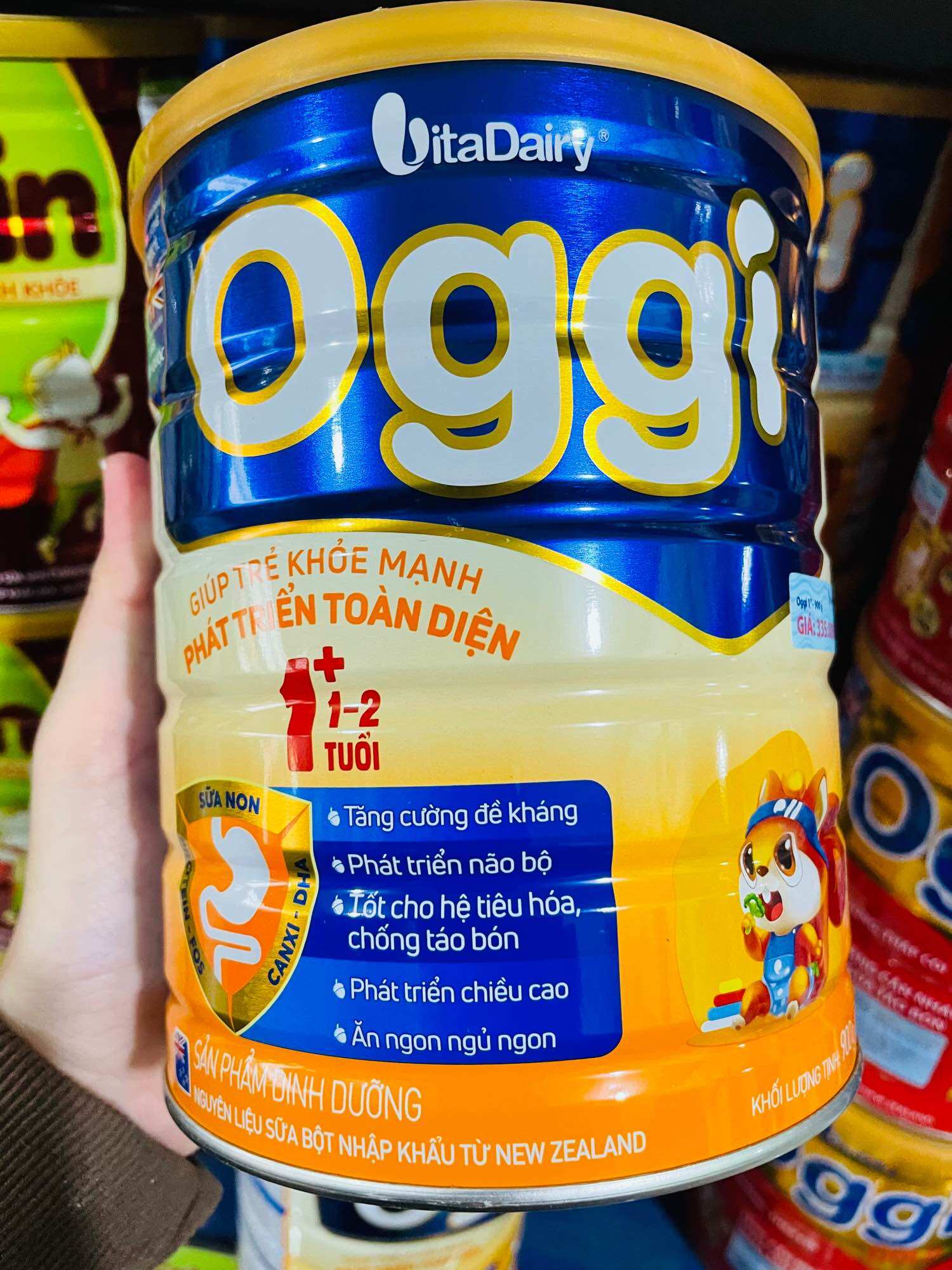 Sữa bột OGGI 1+ 900g Date mới