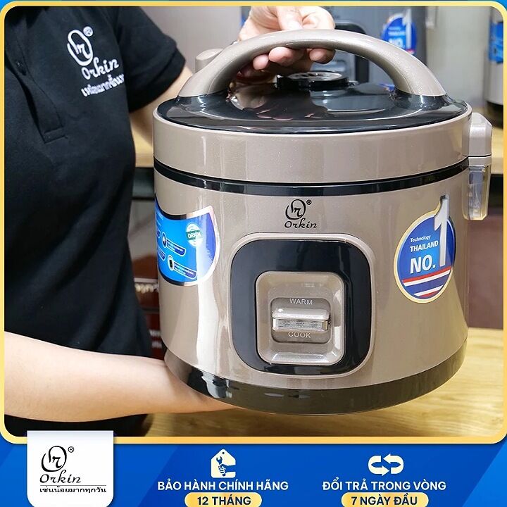 Nồi cơm điện nhập khẩu Thái Lan orkin OR12, 1.2 lít bảo hành 12 tháng