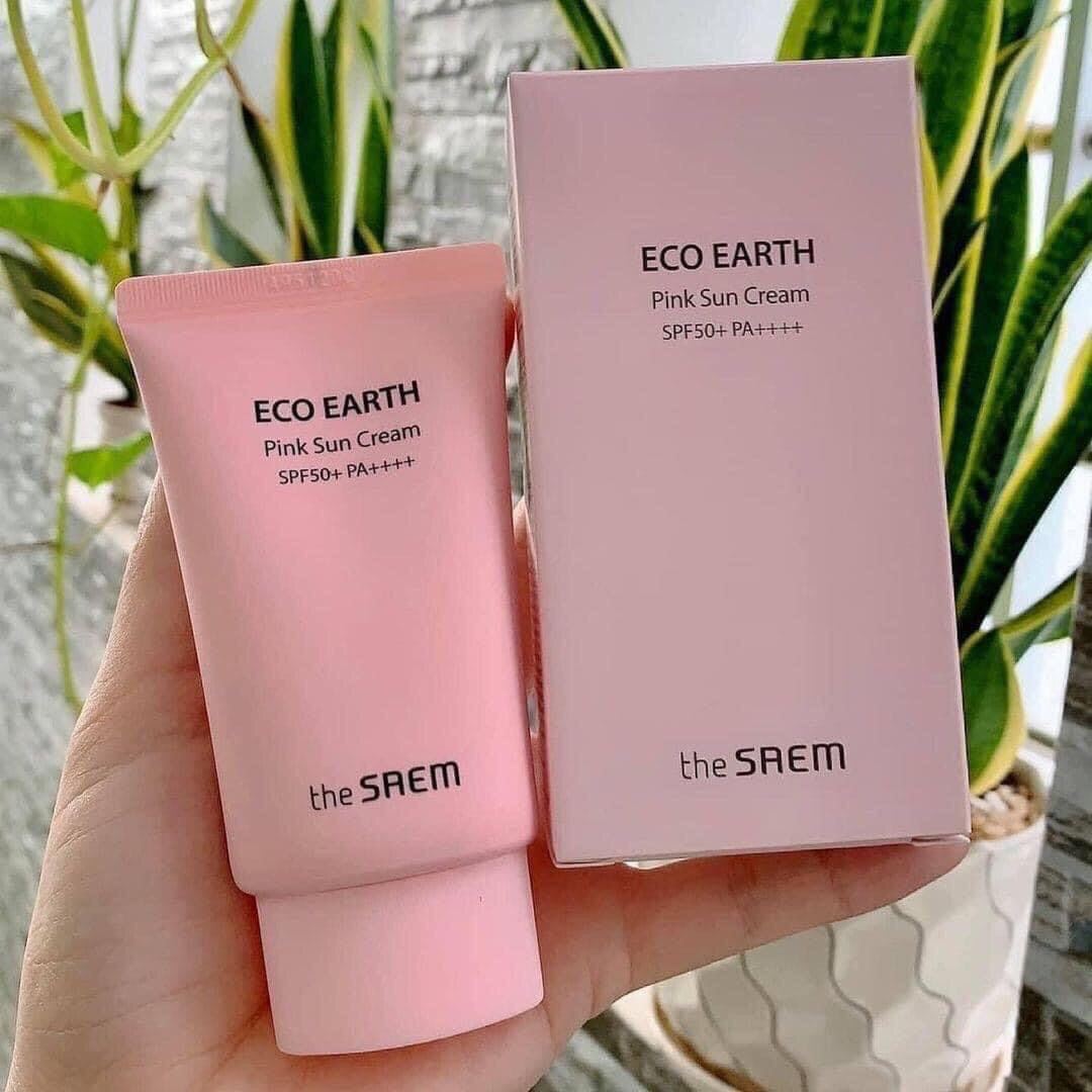 Kem Chống Nắng The Saem Eco Earth Pink Sun Cream Spf50+ Pa++++