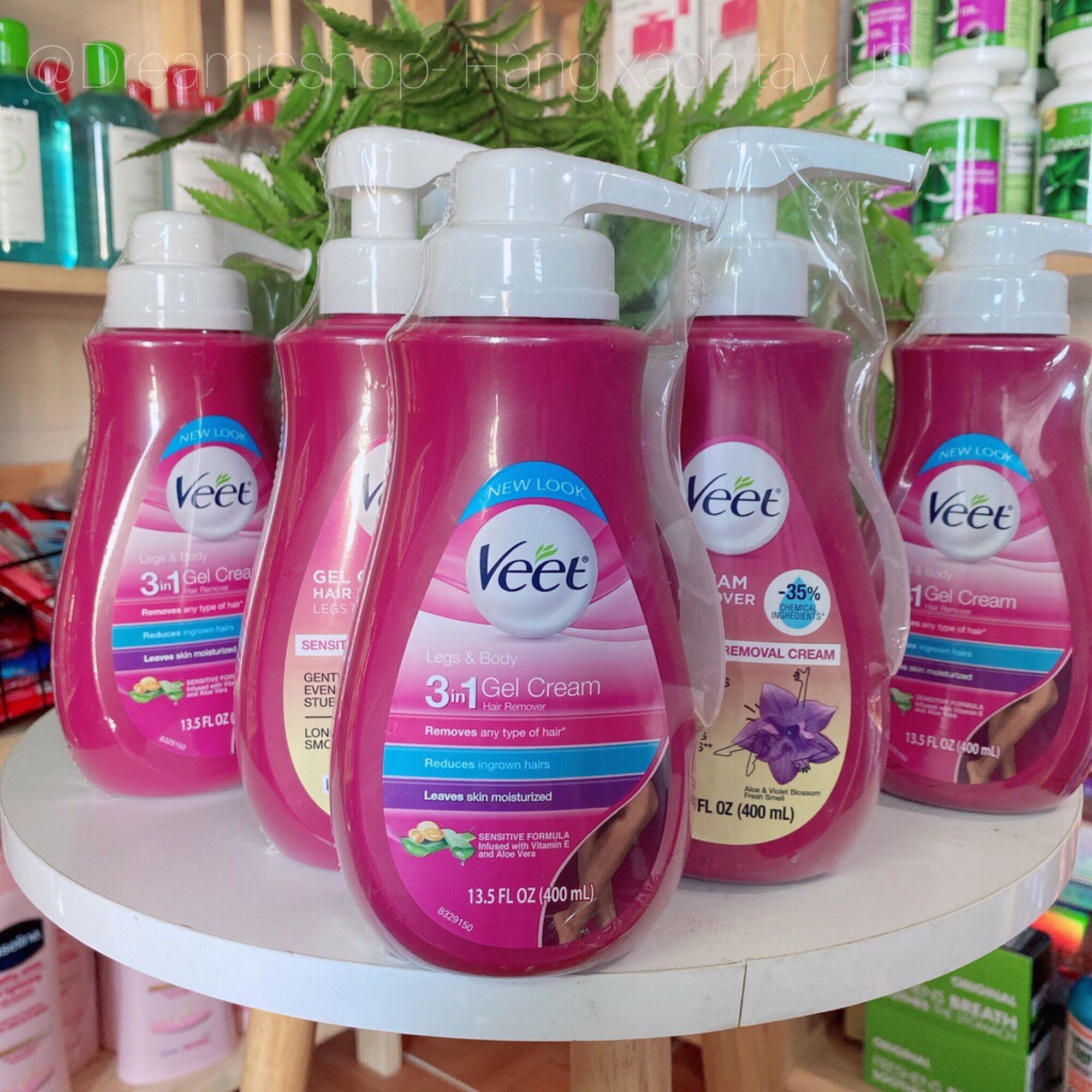 Kem Tẩy Lông Veet Gel Cream công thức cho da nhạy cảm - 400ml