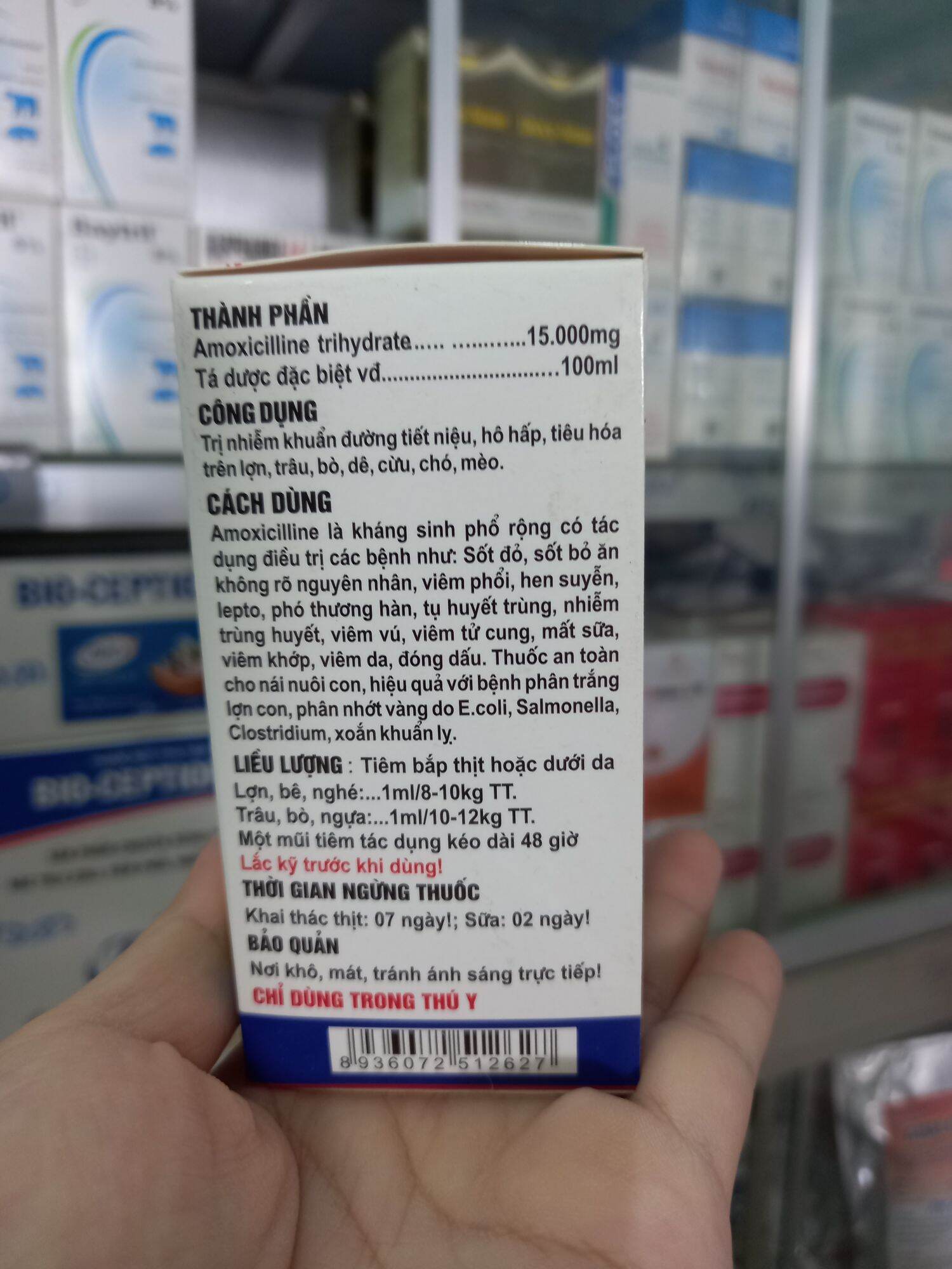 Marphamox LA,Chai 100ml,Chỉ Dùng Trong Thú Y