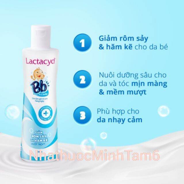 [Hcm][Mẫu Mới] Sữa Tắm Gội Lactacyd Bb - Ngừa Rôm Sẩy Và Hăm Kẽ - 250Ml Dùng Hằng Ngày Cho Bé