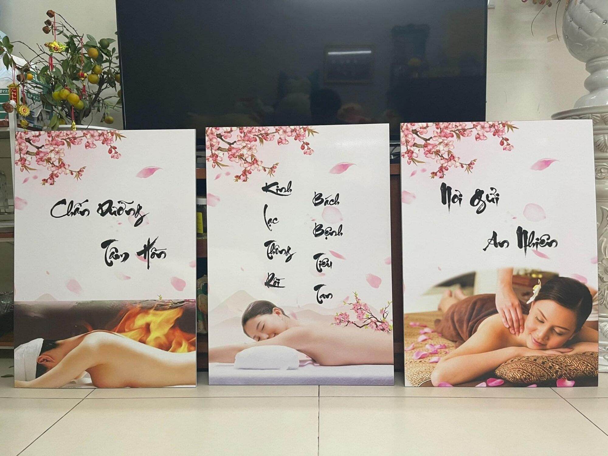 BỘ 3 TRANH SPA DƯỠNG SINH DÁN TƯỜNG ( NHẬN ĐẶT LÀM THEO YÊU CẦU CỦA KHÁCH )