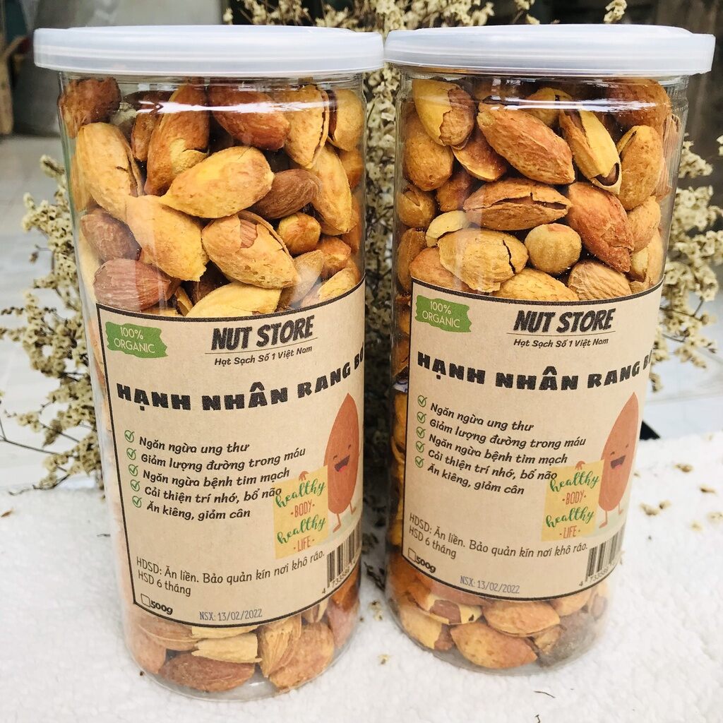 450gr hạnh nhân rang bơ mỏng vỏ