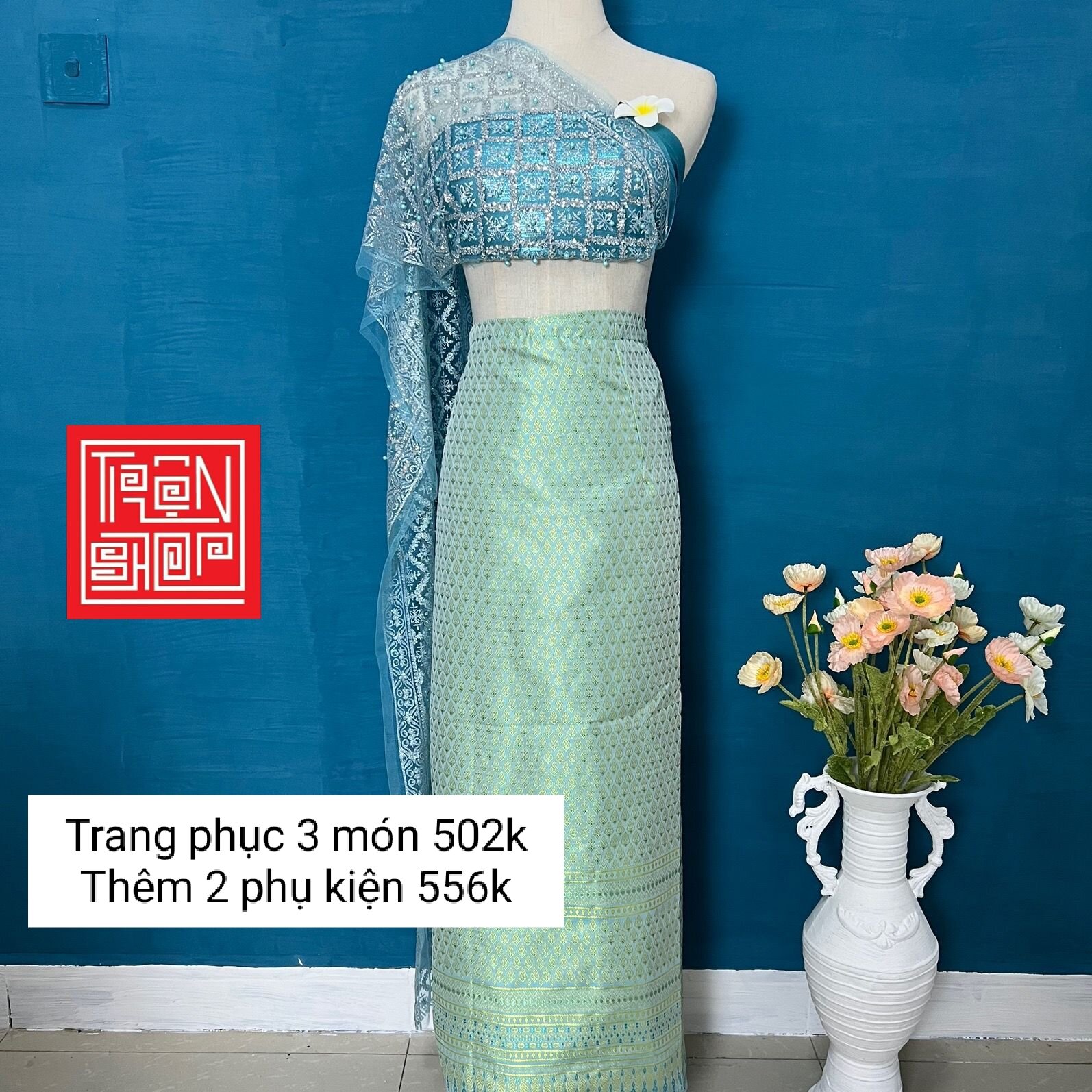 Set trang phục Thái Lan 3 món có sẵn