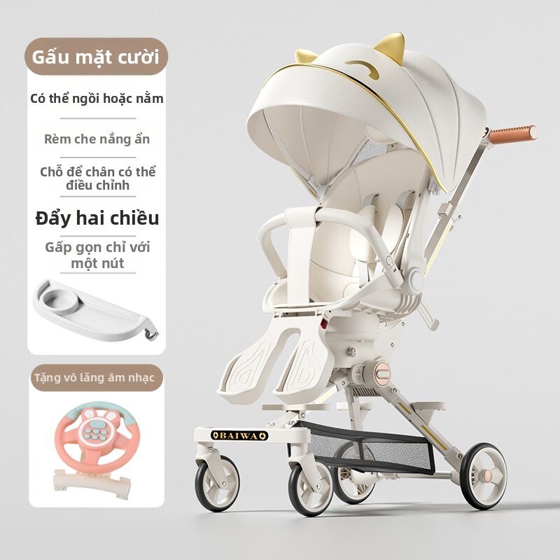 Birectional Adjustable Baby Stroller Lightweight High-View - 9