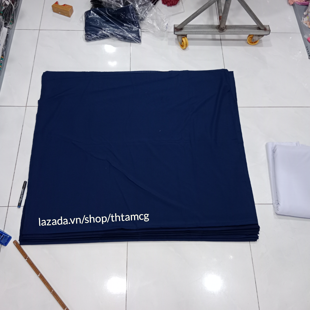 Vải Kate Màu Xanh Đen Chất Vải Đẹp Láng Mịn