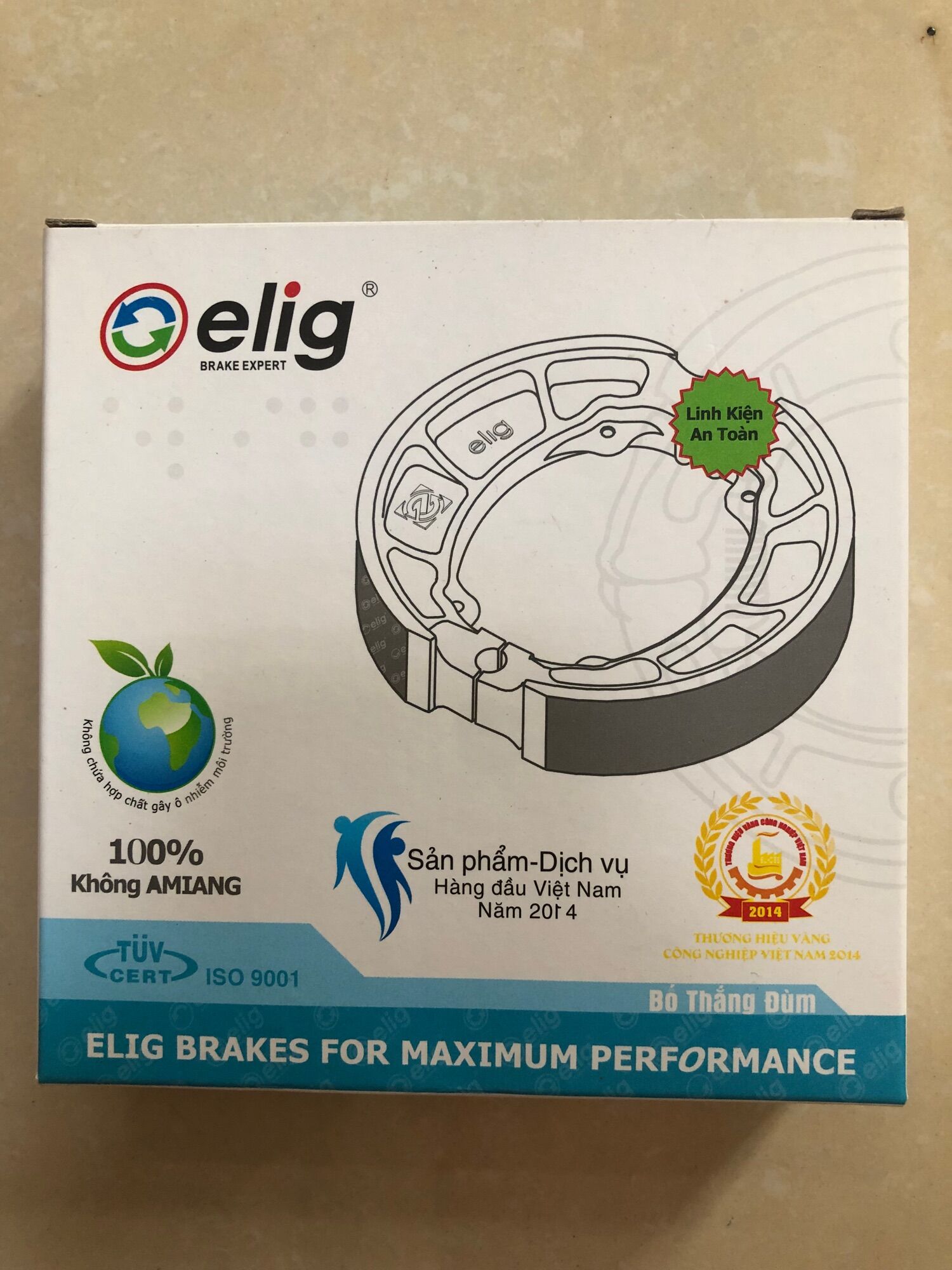 Má phanh sau chính hãng elig cho xe Honda Vision, Lead, ABlade