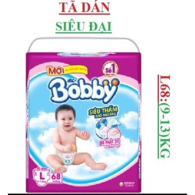 Tã dán Bobby M76+6.L68.XL62.XXL56