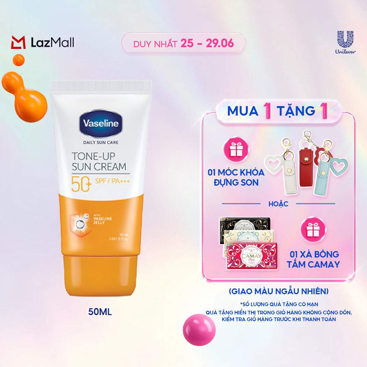 Kem chống nắng nâng tông Vaseline 50ml