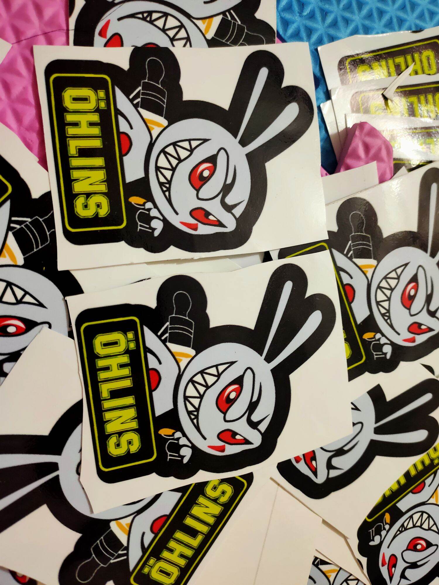 Tem sticker thỏ ohline ( 2 hình )