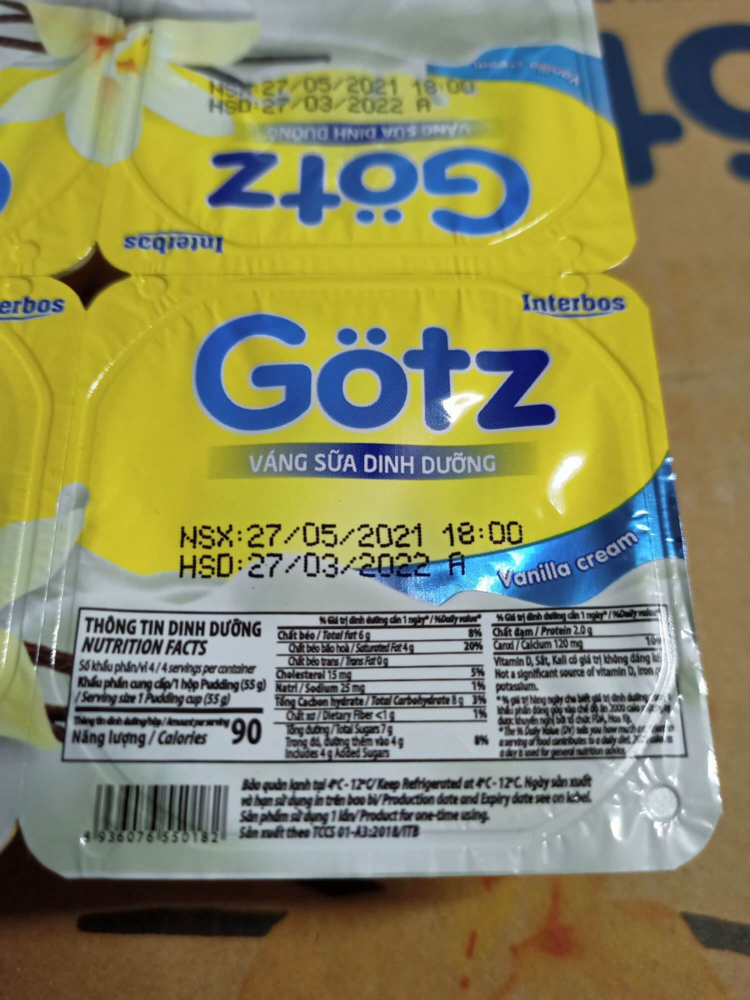 THÙNG 48H VÁNG SỮA GOTZ ( HOFF)  - ĐỨC