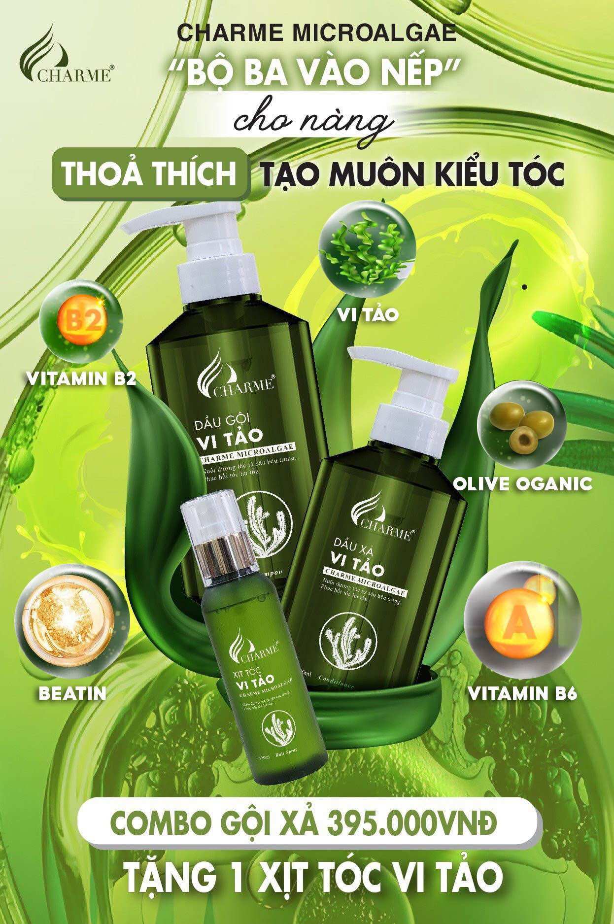 Combo gội xả vi tảo