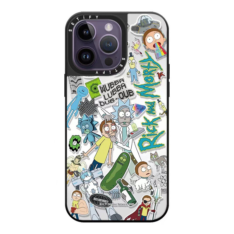 Ốp Điện Thoại Creative Rick Và Morty Cho Iphone Chất Liệu Bảo Vệ Acrylic Sạc Từ Tính Tương Thích Với