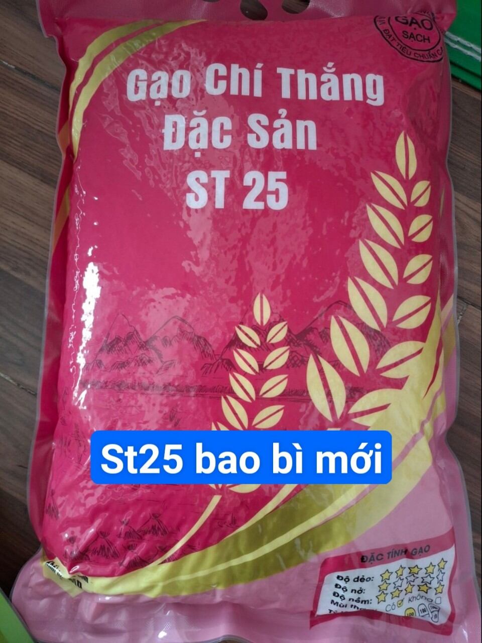 Gạo st25 túi 5kg gạo thơm thượng hạng hàng cao cấp