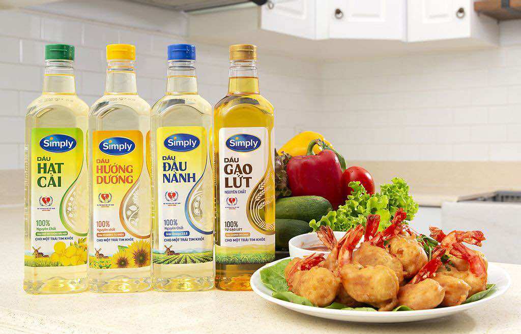 [ Chai 1L ] Dầu ăn Simply Đậu Nành, Simply Gạo Lứt