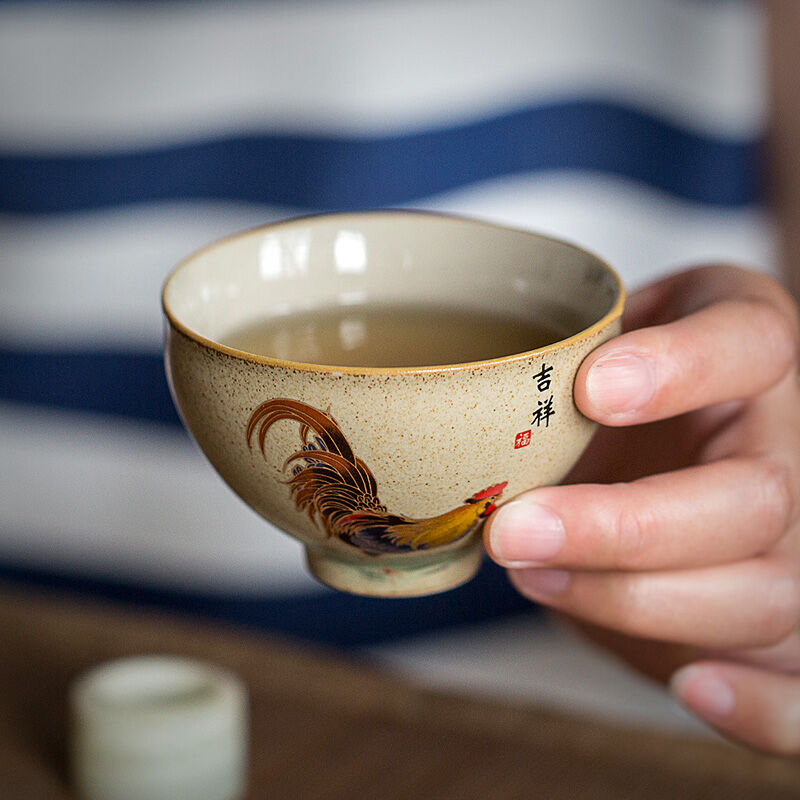 Cốc Chủ Nhân Chủ Đề Gà Trống Cốc Đựng Gà Màu Chiến Đấu Đại Minh Thành Hóa Cốc Trà Giả Cổ Cốc Trà Đơn Cỡ Lớn