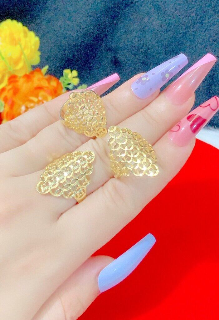 Nhẫn nữ kiểu kim tiền mạ vàng 18k cao cấp mẫu mới về