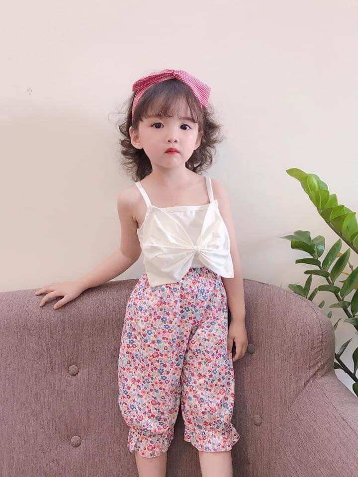 Quần bé gái Alibaba hoa nhí