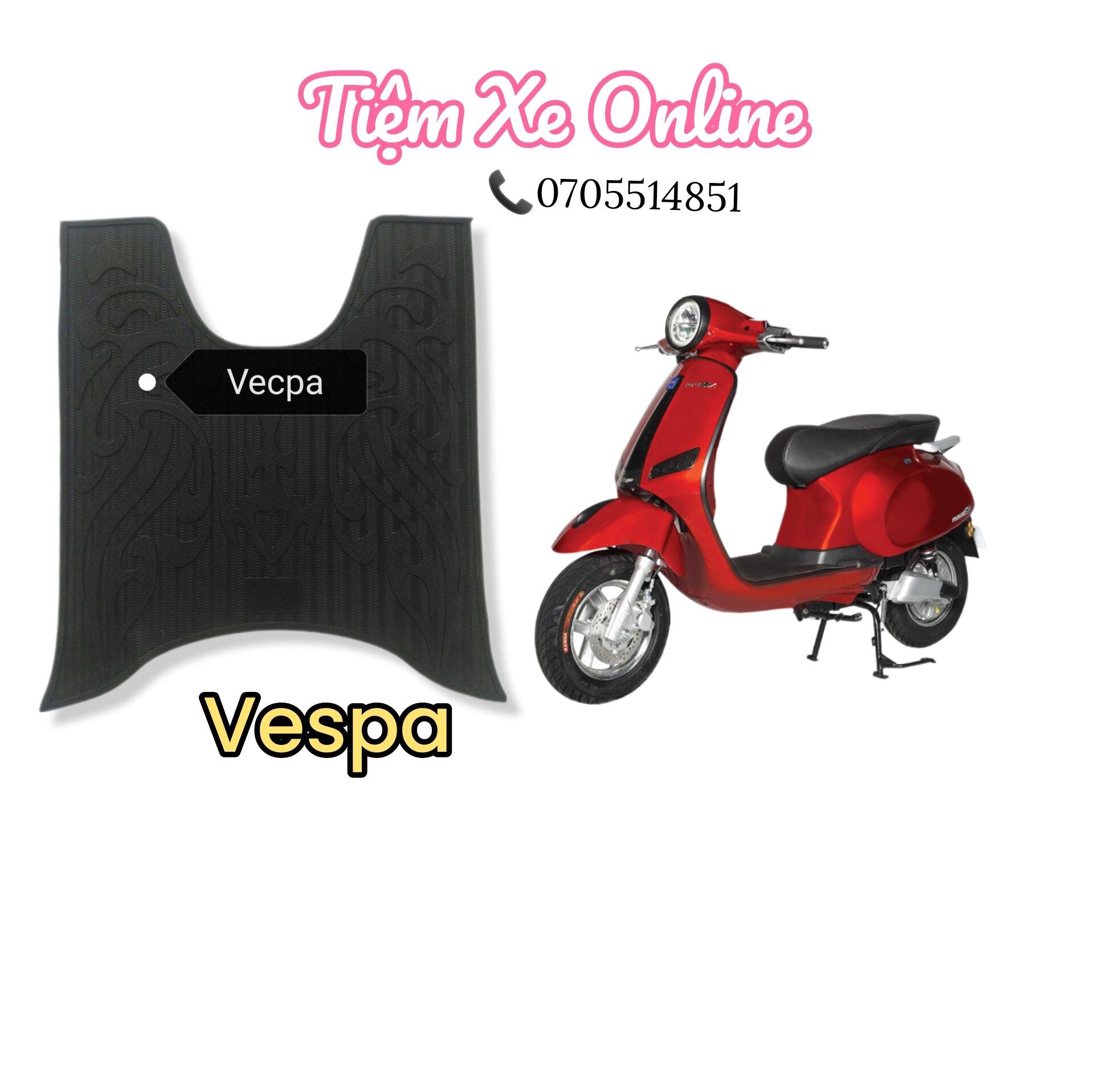 Thảm lót sàn cao su xe điện Vespa
