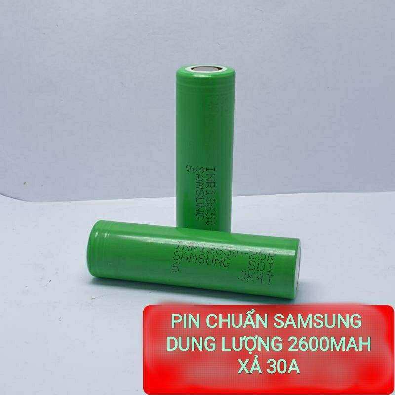 10 cell pin 18650 samsung 25R xả cao - Hàng mới 100%