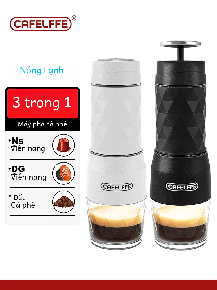 Cafelffe Di Động 3 Trong 1 Cà Phê Espresso Bằng Tay Ép Tay Pha Cho Viên Nước Mặt Đất Nóng/Lạnh du Lịch Sử Dụng Tại Nhà