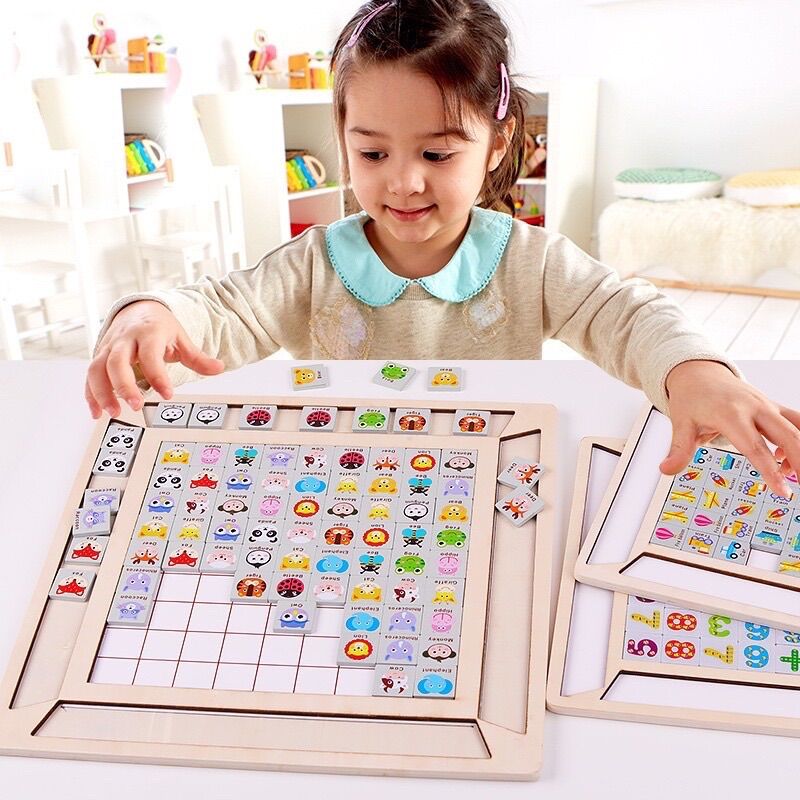 Đồ chơi gỗ xếp hình pikachu, đồ chơi thông minh rèn luyện tư duy trí não cho bé từ 2-6 tuổi