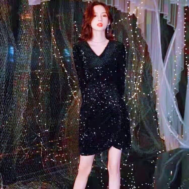 Đầm dự tiệc đính đá kim sa