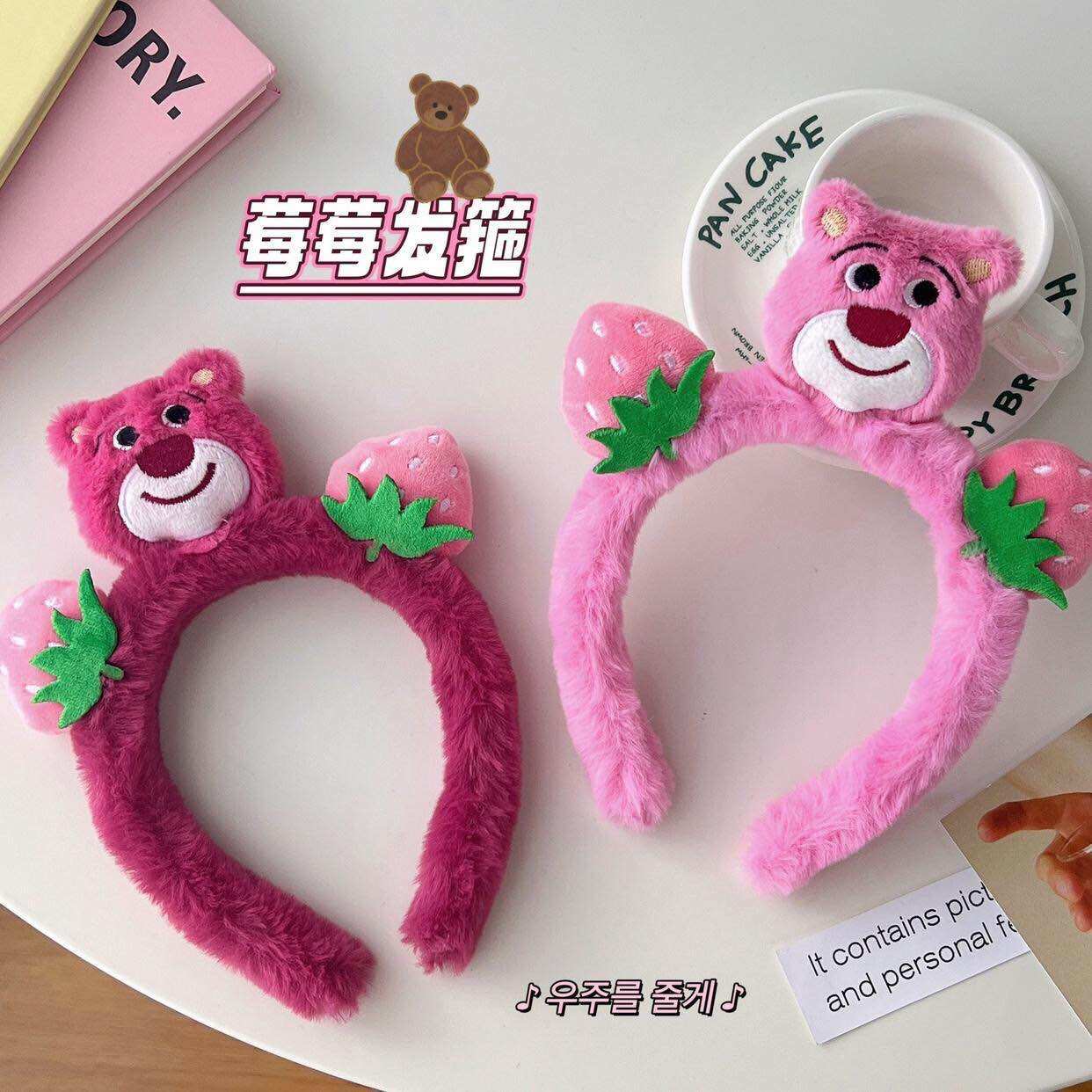 Cài tóc bờm tóc Gấu dâu lotso 2 trái dâu tây dễ thương