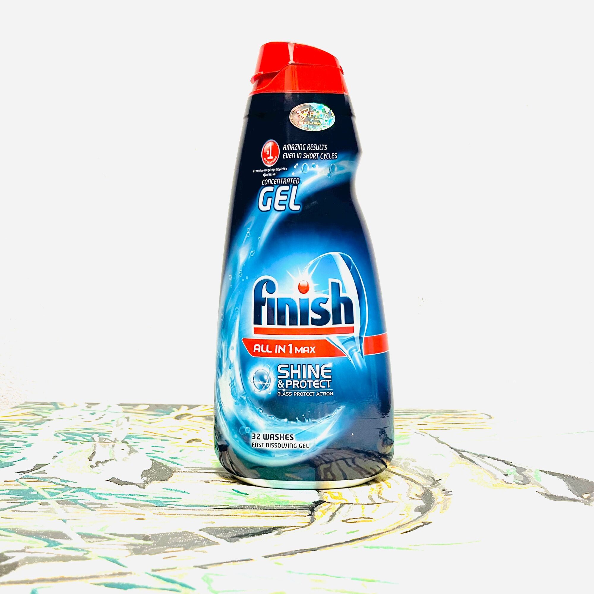 Gel rửa bát Finish All in one max 1000ml - dành cho máy rửa bát