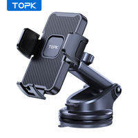 Giá Đỡ Điện Thoại Ô Tô TOPK Hút Chân Không Xoay 360 Độ °   Xoay Siêu Ổn Định Phát Hành Một Nút Bấm Phù Hợp Phổ Biến Cho Tất Cả Các Điện Thoại Màu Đen