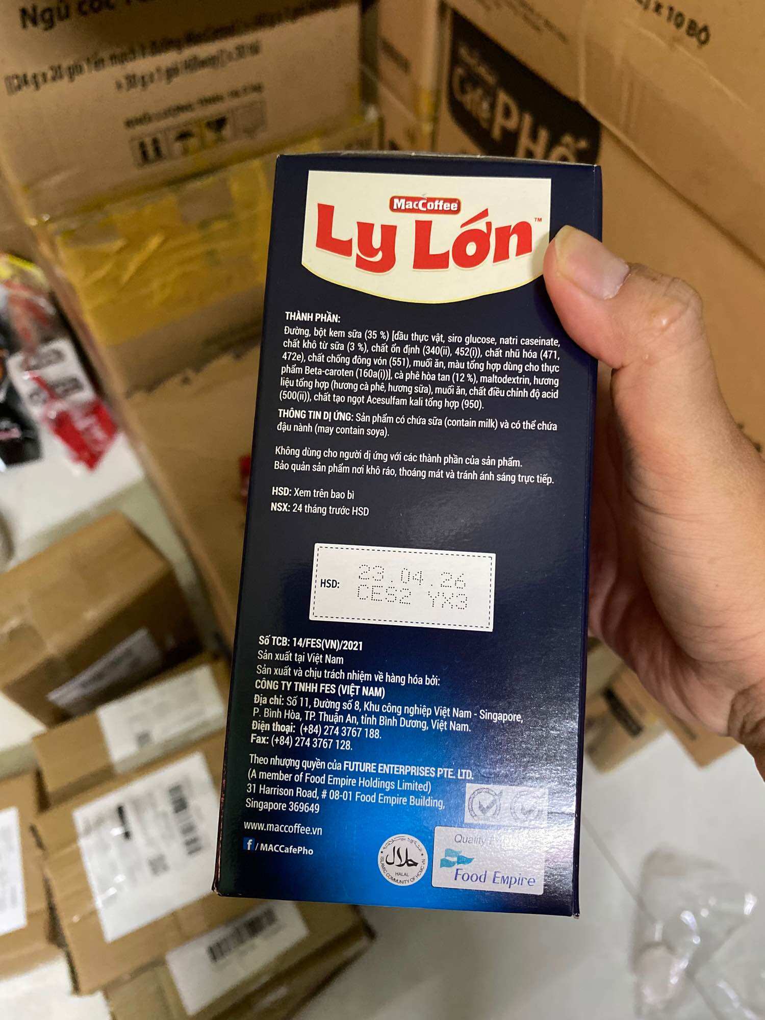 3 HỘP CÀ PHÊ PHỐ LY LỚN -1 HỘP 10 GÓI cà phê