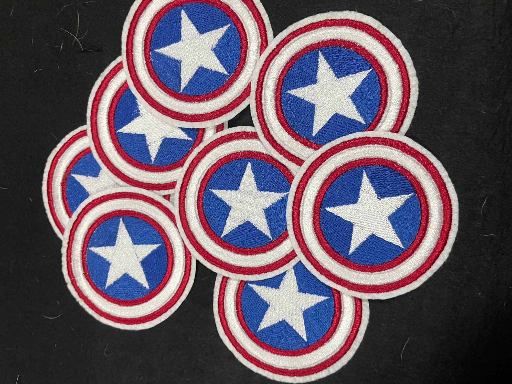 Patch thêu dán ủi quần áo logo Captain America, Patch thêu Marvel, Sticker vải Avengers