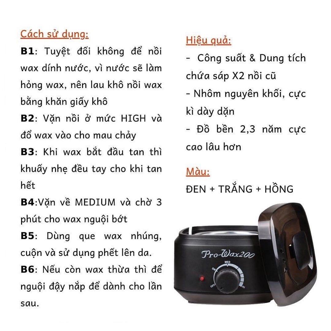 [HCM]NỒI NẤU SÁP PRO-WAX 200 CAO CẤP