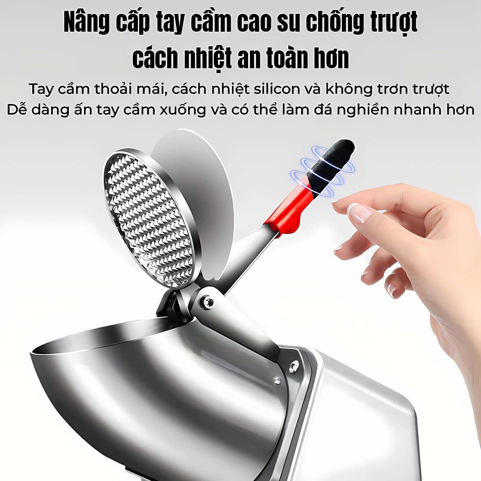 Máy xay đá, bào đá 2 lưỡi dao 2 nắp