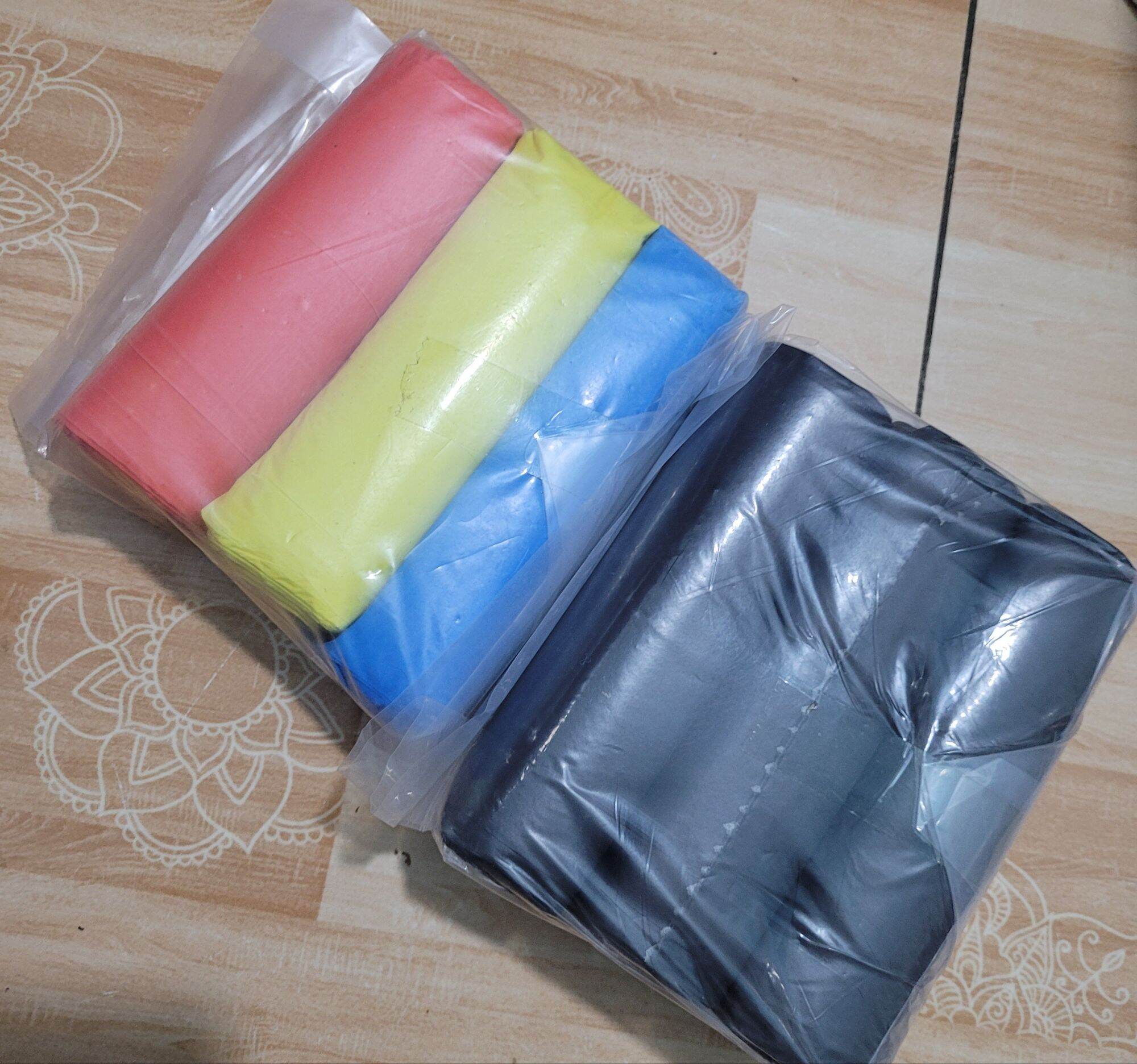 1kg Túi rác đen đại,trung đen, màu dùng đựng rác