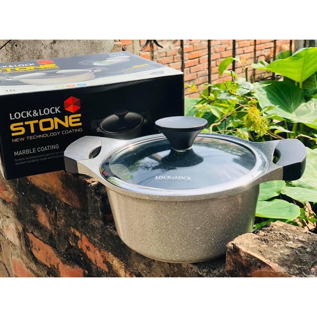 Nồi Đá Stone Cao Cấp LocknLock 20cm LCA6202D (hàng chính hãng)