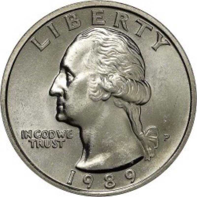 Đồng xu 1/4 dollar Washington Quarter 1965 - 1998