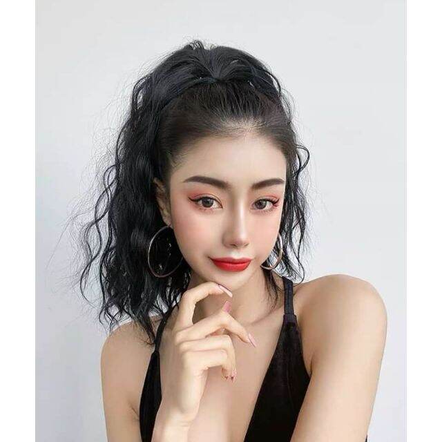 Tóc Giả Ngoặm Đuôi Xoăn Xù Lửng 40 Cm