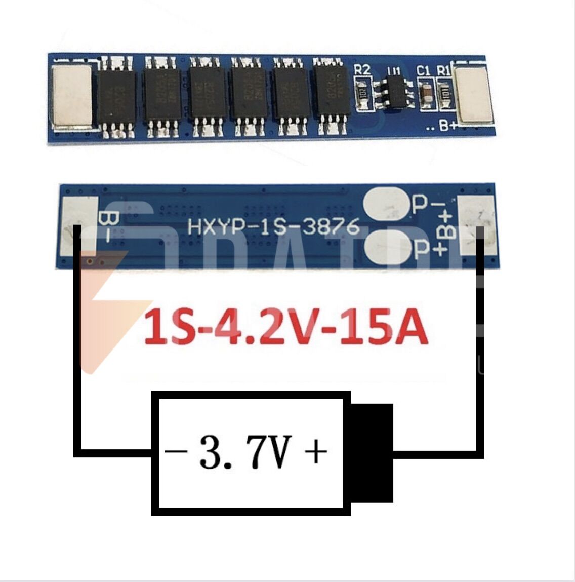 Mạch sạc và bảo vệ pin lithium 6mos fet 1s 3.7v - 4.2v-15a