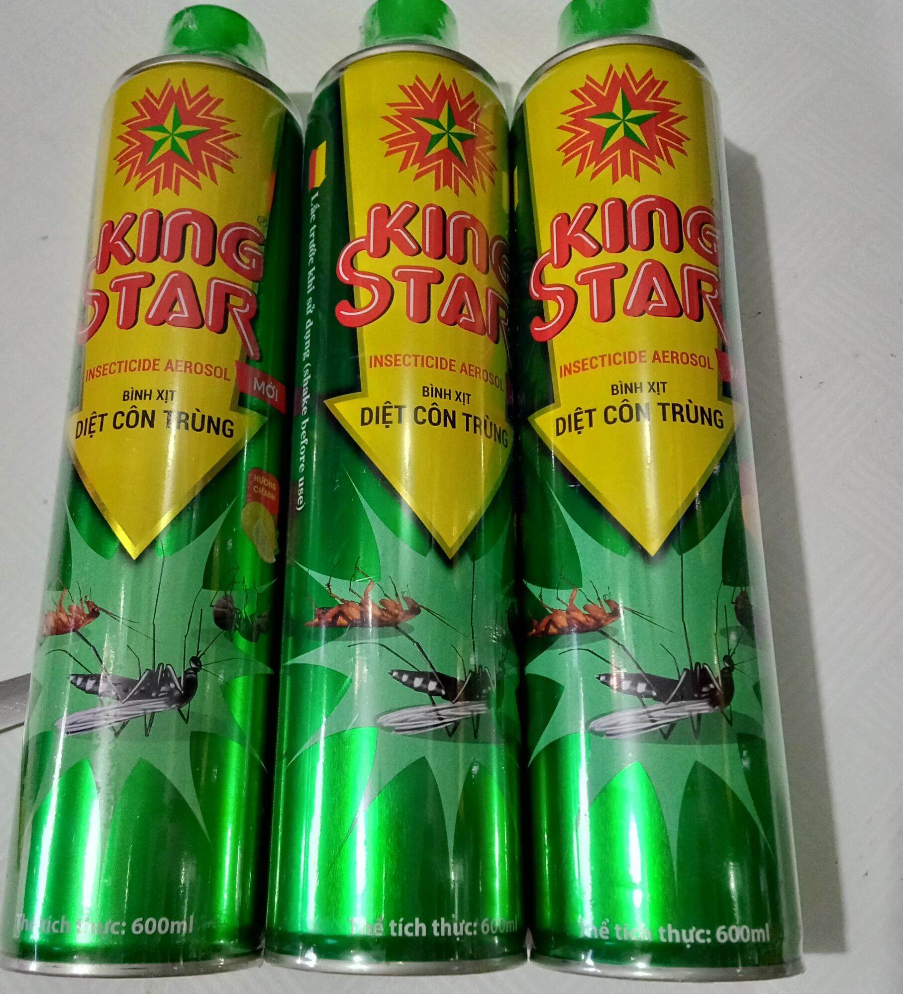 Bình xịt côn trùng king star kiến gián muỗi 600ml