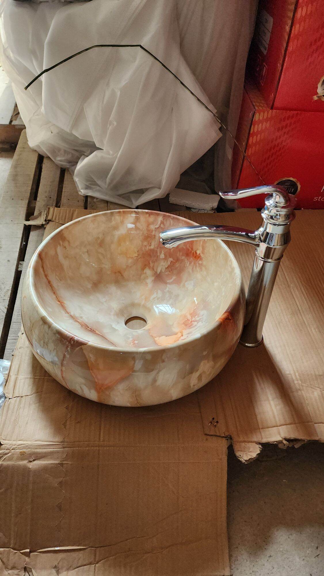 Chậu rửa mặt lavabo đặt bàn đá cao cấp C174