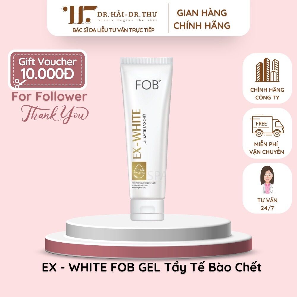 👩🏻⚕️ ex-white fob gel tẩy tế bào chết