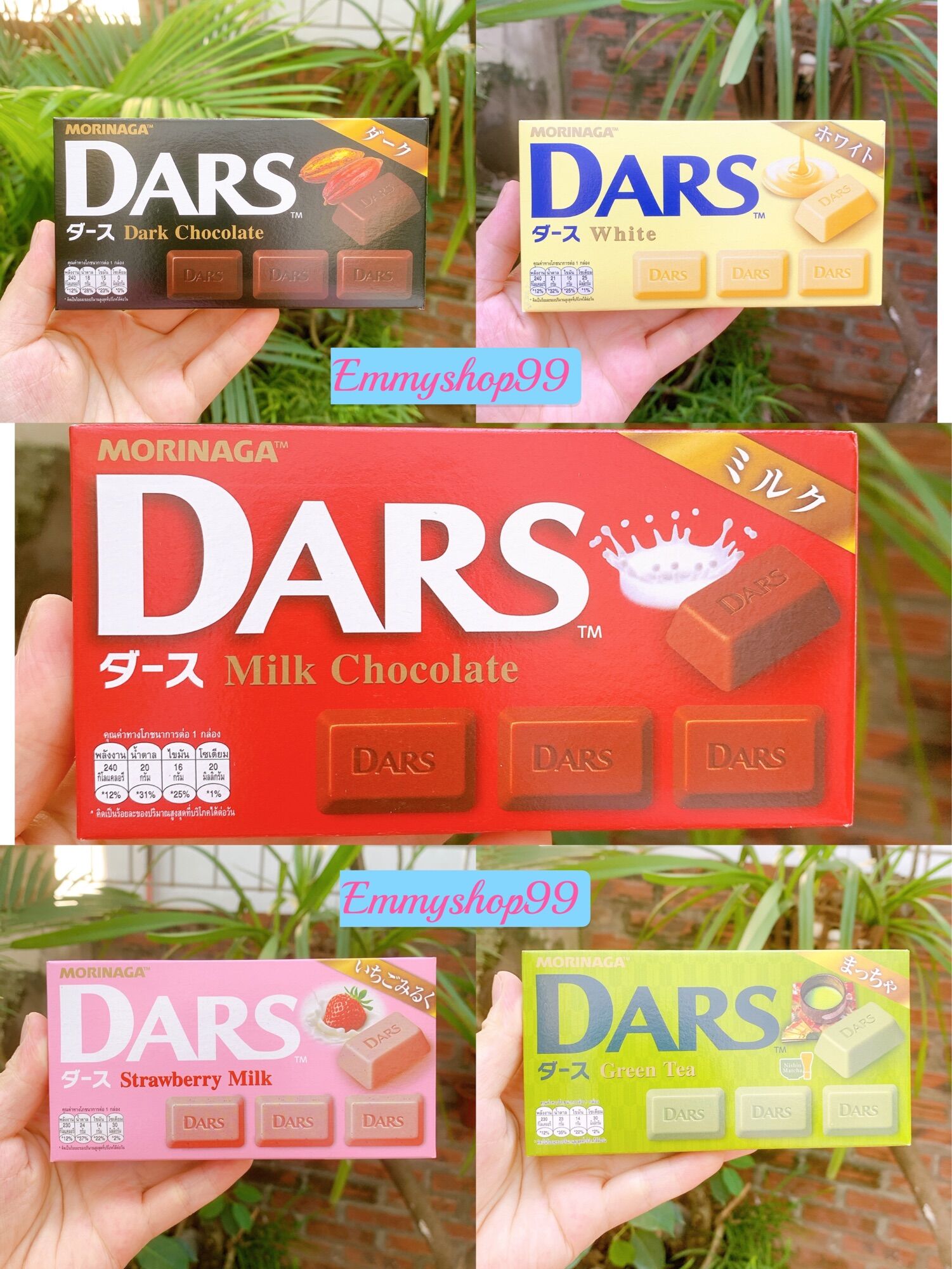 Socola Morinaga Dars 5 Vị hàng chuẩn 42g