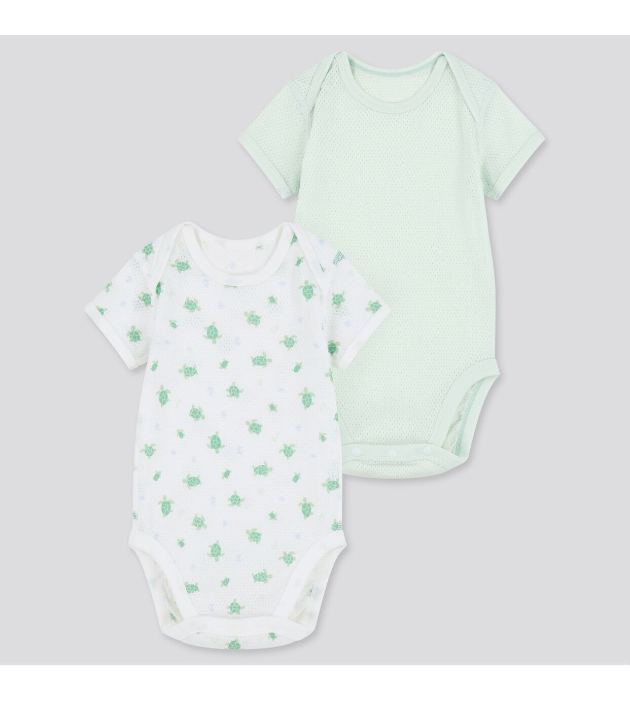Bodysuit vải cotton mắt lưới ngắn tay Uniqlo - Chính hãng 100%