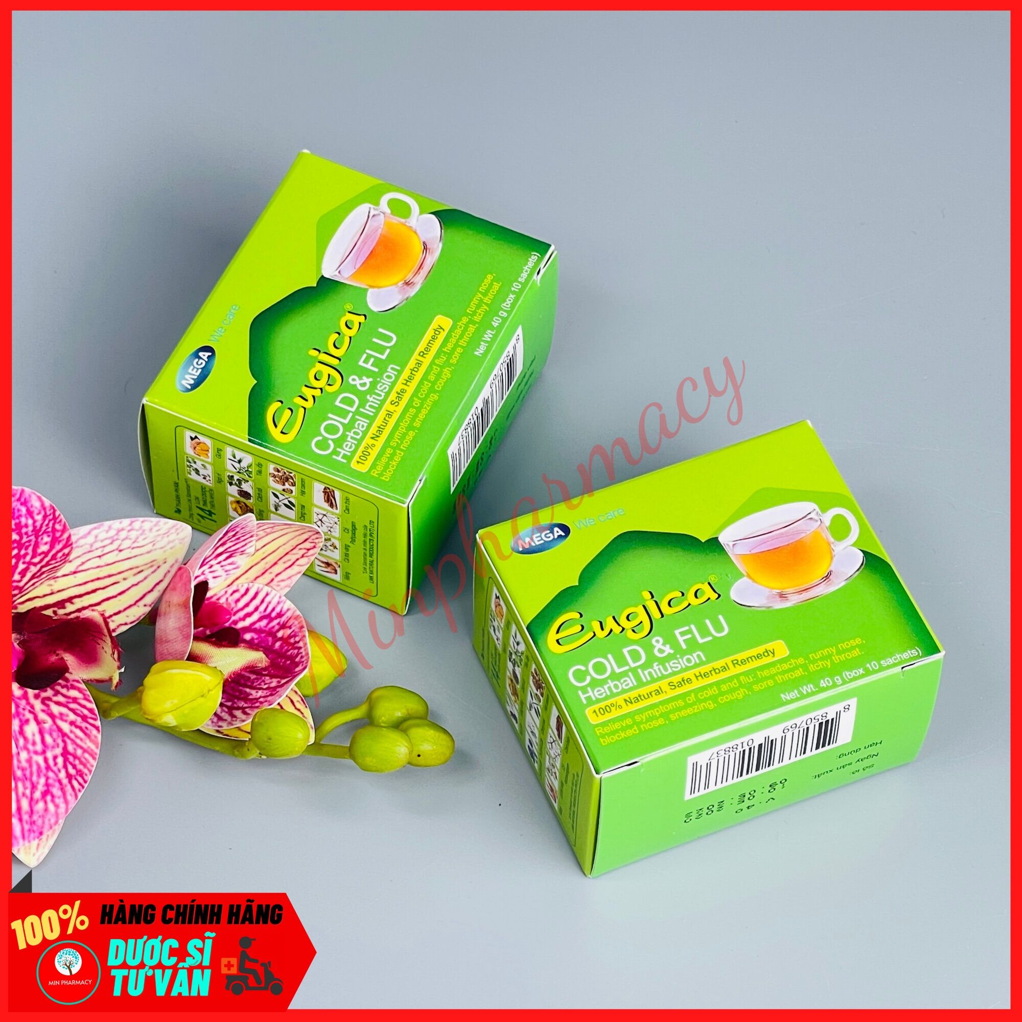 Trà thảo dược Eugica Cold & Flu (10 gói/hộp) - Minpharmacy