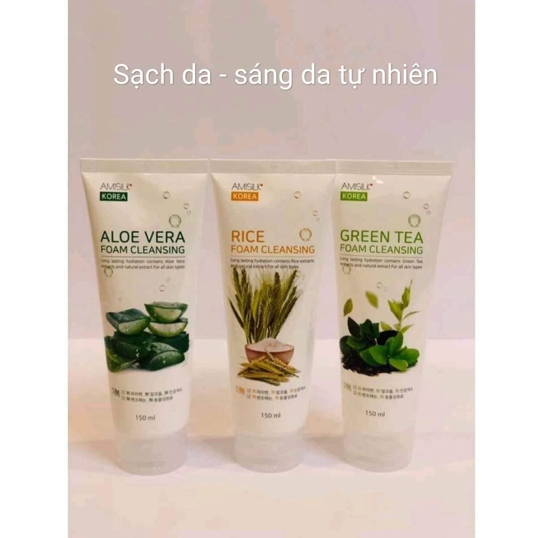 Sữa rửa mặt Amisilk Korea giúp làm sạch da, sáng da
