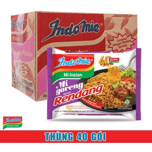 1 thùng mì indo mie vị bó cay. Thùng 20gói, thùng 30 gói...gói 91 gram
