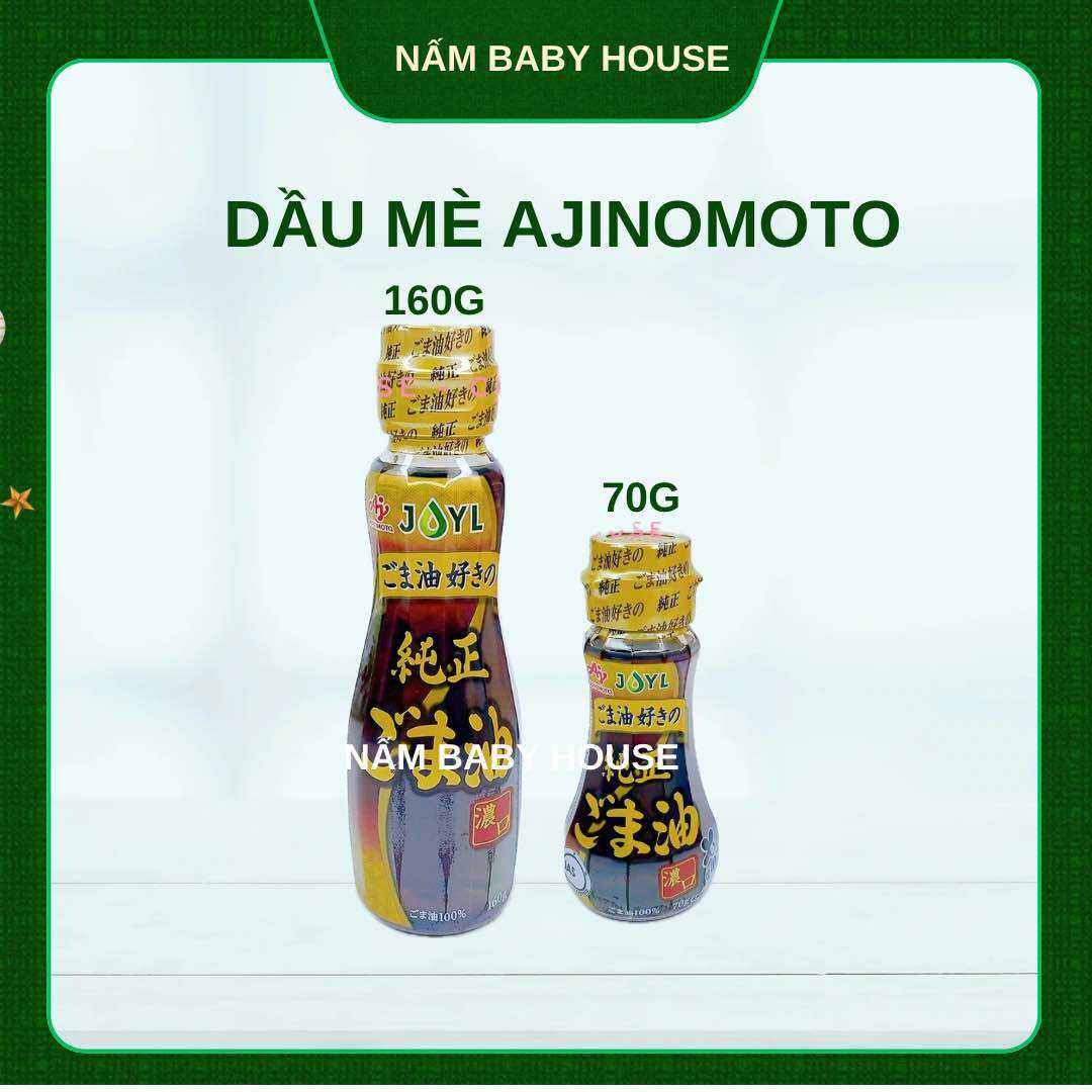 Date 3/2026 Dầu mè Ajinomoto cho bé ăn dặm mẫu mới 70g , 160g
